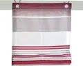 Produktbild: Kutti Raffrollo Jamaica, mit Hakenaufhängung, ohne Bohren, freihängend, halbtransparent, Polyester, gewebt, Streifen, mit Edelstahlhaken