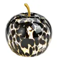 Produktbild: Dekoleuchte Apfel (S) Glas Schwarz gepunktet,  Apfel Lampe mit LED Lichterkette