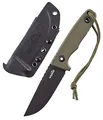 Produktbild: SCHNITZEL TRI - Outdoormesser mit Kydex-Scheide und Dangler-Tragesystem - Bushcraft Messer Outdoor Freizeitmesser Erwachsene (Grün)