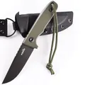 Produktbild: Schnitzel TRI Messer mit FullTang Klinge, G-10 Griff in olive, Kydexscheide