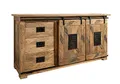 Produktbild: MASSIVMOEBEL24.DE Sideboard Mango Natur lackiert Railway #100