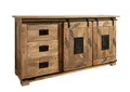 Produktbild: Massivmoebel24 Sideboard RAILWAY (Massivholz), Mango 150x45x80 natur lackiert RAILWAY #100