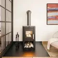 Produktbild: Kaminofen Haas & Sohn Prunus II Serpentino grey stone 6 kW mit Holzfach