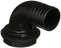 Produktbild: Garantia Überlaufbogen für Regentonnen (ø 51 mm, mit Schlauchanschluss und Kontermutter, Überlaufhahn für Regenwassertonnen) 330043