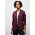 Produktbild: Kurzblazer STREET ONE, Damen, Gr. 34, noble rot, Web, Obermaterial: 93% Baumwolle, 7% Elasthan; Futter: 100% Elasthan, unifarben, normal normal, V-Ausschnitt, abgesteppt, Blazer Kurzblazer, aus Baumwolle mit Stretchanteil