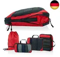 Produktbild: Packing Cubes Kompression für Koffer und Rucksack [4-teilig] mit Packbeutel -