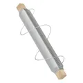 Produktbild: Wiltec Basteldraht silberfarben verzinkt 0,7 mm x 33 m, Wickeldraht zum Basteln und Binden, Blumendraht aus Stahl, Draht mit Holzwickel, Schmuckdraht – flexibel und stark