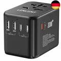 Produktbild: LENCENT Universeller Reiseadapter GaN III 30W, International Adapter mit 2