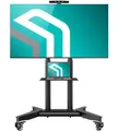 Produktbild: ONKRON TV Ständer rollbar für 32-75 Zoll Fernseher, max Last 60 kg, professioneller TV Standfuss höhenverstellbar mit Ablage, max VESA 600x400, Wagen Fernsehständer mit Rollen Schwarz TS1571-B