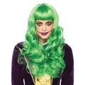 Produktbild: Leg Avenue Kostüm-Perücke Lockenperücke grün - Kostüm Perücke für Fasching, Extravagante grüne Damenperücke aus Kunsthaar grün