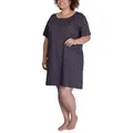 Produktbild: maluuna Sleepshirt maluuna Damen Übergrößen-Nachthemd mit Punkten aus 100% Baumwolle 3XL