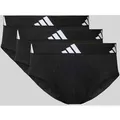 Produktbild: adidas Sportswear Slip mit elastischem Logo-Bund Modell 'Active Flex' im 3er-Pack in Black, Größe L