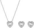 Produktbild: Swarovski Ohrring und Ketten Set Multipack Schmuck Geschenk Ariana Grande Herz (Set, 3-tlg., inkl. Schmuckbox), mit Swarovski® Kristall