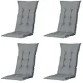 Produktbild: Auflage hoch 4er-Set  Basic , grau , Maße (cm): B: 50 H: 6