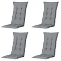 Produktbild: Madison Hochlehner-Auflage Basic grau 123 x 50 cm 4er-Set