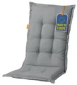 Produktbild: Madison Hochlehnerauflage A 046 Gartenstuhlauflagen Kissen Polster für Hochlehner Auflage grau, (1 St., 1 Auflage), für Hochlehner-Stühle UV-beständig inkl. Bindebänder und Halteband