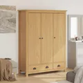 Produktbild: vidaXL Kleiderschrank mit 3 Türen Hill 127x50x170cm Massivholz Kiefer