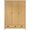 Produktbild: vidaXL Kleiderschrank mit 3 Türen Hill 127x50x170cm Massivholz Kiefer