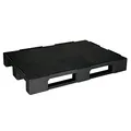Produktbild: BRB Euro-Palette 1200x800x150 mm, 100% PE/RE-Kunststoff, geschlossene Deckfläche, Sicherungsrand, 3 Kufen, schwarz