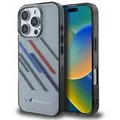 Produktbild: BMW Apple iPhone 16 Pro Max Hardcase Motorsport Random Stripes Grau