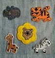 Produktbild: Transfer, Patch, Applikation, Aufbügler, Aufnäher *Tiere Afrika* 5er Set