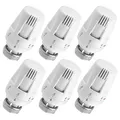 Produktbild: BYZESTY Heizungsthermostat Heizkörperthermostat Thermostatkopf Heizungsregler: 6 Stück Heizkörperventil M30x1,5, Heizung Thermostatkopf, Thermostatventil Heizkörper Ersatzkopf für Zuhause Büro