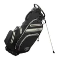 Produktbild: Wilson Golftasche, W/S Exo Dry Stand Bag, Trage-/Trolleytasche, 5 Fächer für diverse Golfschläger, Golf-Zubehör für Damen und Herren, Schwarz / Kohlegrau / Silber