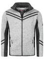 Produktbild: Rock Creek Herren Fleece Jacke Outdoor Wanderjacke Pullover Full Zip Hoodie Herrenjacke Fleecejacke Winterjacke Strickjacke Strickfleecejacke H-373 Grau XL