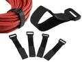Produktbild: ChiliTec 5er Pack Set Klett Schlaufen Band Verbinder Kabel Binder schwarz + Öse
