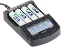 Produktbild: tka Köbele Akkutechnik Ladegerät 18650: Hochleistungs-Schnell-Ladegerät für 4 Akkus, LCD-Display, USB-Ladeport (AAA, Akku 18650, Handy Ladestation)
