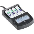 Produktbild: tka Hochleistungs-Schnell-Ladegerät für 4 Akkus, LCD-Display, USB-Ladeport