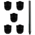 Produktbild: Daloual 5 x Ersatz Bürstenkopf Schwarz Griff 26 cm Toilettenbürste Klobürste