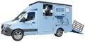 Produktbild: Bruder Mercedes Benz Sprinter Tiertransporter mit 1Pferd Fertigmodell Nutzfahrzeug Modell