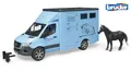 Produktbild: Bruder MB Sprinter Tiertransporter u. 1 Pferd 02674