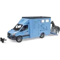 Produktbild: Bruder 02674 Mercedes Benz Sprinter Pferde Tiertransporter blau mit Pferd 1:16