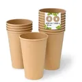 Produktbild: BIOZOYG 1000 Stück Einwegbecher 400 ml / 16 oz Pappbecher, Kaffeebecher, ungebleicht, ökologisch, kompostierbar, umweltschonend für Coffee to Go