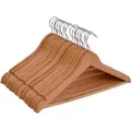 Produktbild: Holz Kleiderbügel natur - 20 Stück - Hosenbügel Anzugbügel Bügel Holzbügel