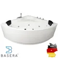 Produktbild: Basera® BASIC Indoor Eck-Whirlpool Badewanne Malai 150 x 150 cm mit 13 Massag...
