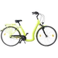 Produktbild: 28 Zoll City Bike Alu Fahrrad 7 Gang Rücktritt Tiefeinsteiger hellgrün - Grün