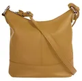 Produktbild: Cluty Umhängetasche Echt Leder Damen gelb 021217 Made in Italy, Handtasche, Schultertasche, Crossbody Bag aus Leder