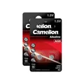 Produktbild: 2x 2er Blister Camelion Knopfzellen Uhren Batterien AG5 Alkaline LR48 LR754 393