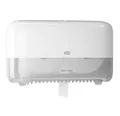 Produktbild: Tork® Doppelrollenspender 558040, für hülsenloses Midi Toilettenpapier, B 360 x T 130 x H 207 mm, Kunststoff, weiß 157870