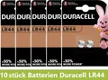 Produktbild: 10 x Original Duracell Knopfzelle LR44 V13GA AG13 A76 1,5V Batterie Blister