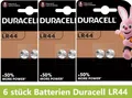 Produktbild: 6 x Original Duracell Knopfzelle LR44 V13GA AG13 A76 1,5V Batterie Blister