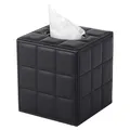 Produktbild: Taschentücher Box Quadratisch Schwarz Kleenex Kosmetiktücher PU Leder Serviet...