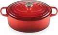 Produktbild: Le Creuset Bräter oval Signature LS2502-3167SS | Gusseisen | 31 cm | 6,3 L | Induktion | emailliert | kirschrot