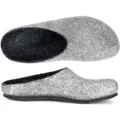 Produktbild: Magicfelt Filz Pantoffeln Aus 100% reiner Wolle, Rutsch- und wasserfeste Sohle, Anatomisch geformt - Grau - 38