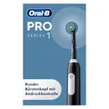 Produktbild: Oral-B Pro Series 1 Elektrische Zahnbürste/Electric Toothbrush, 1 Aufsteckbürste, 3 Putzmodi und Drucksensor für Zahnpflege, Reiseetui, Designed by Braun, black