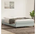 Produktbild: vidaXL Boxspringbett, Boxspringbett ohne Matratze Hellgrau 140x220 cm Samt