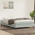 Produktbild: Boxspringbett ohne Matratze Hellgrau 140x220 cm Samt